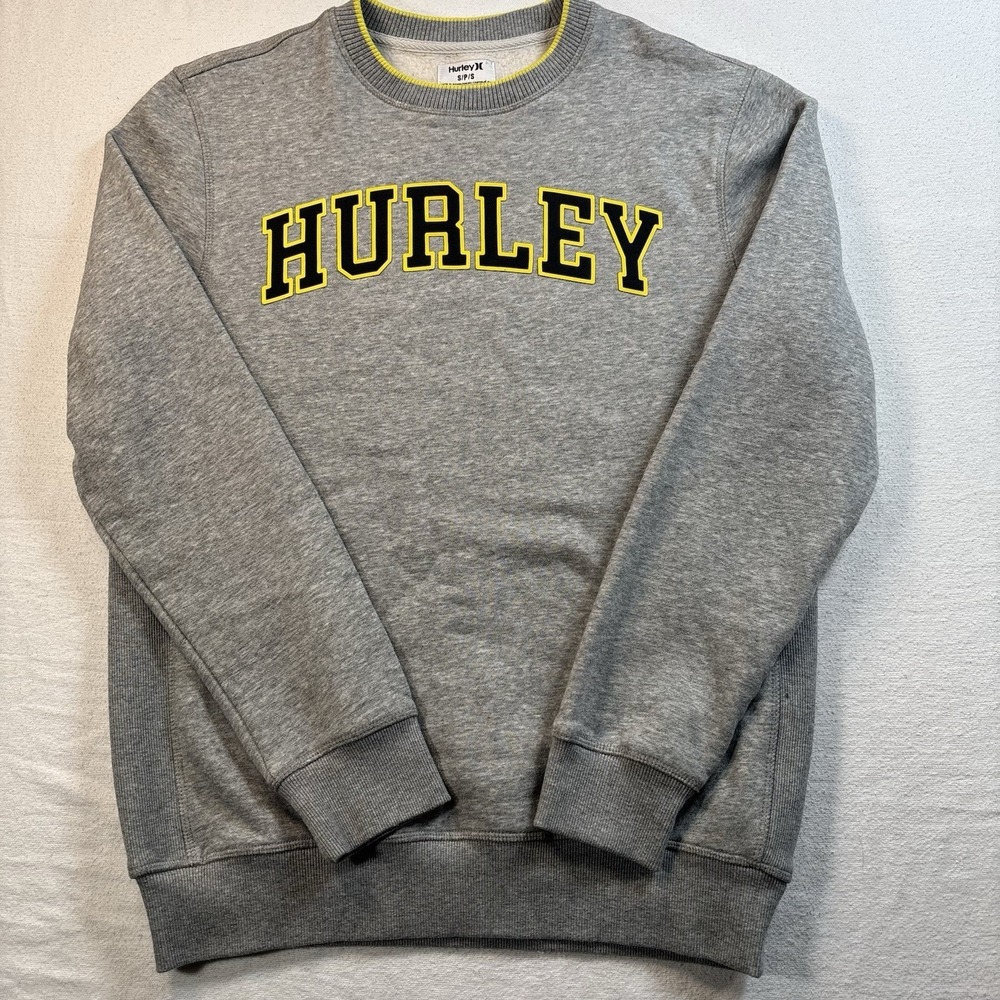 Hurley Long Sleeve Sweatshirt Mens Size Small Gray Crew Neck‎